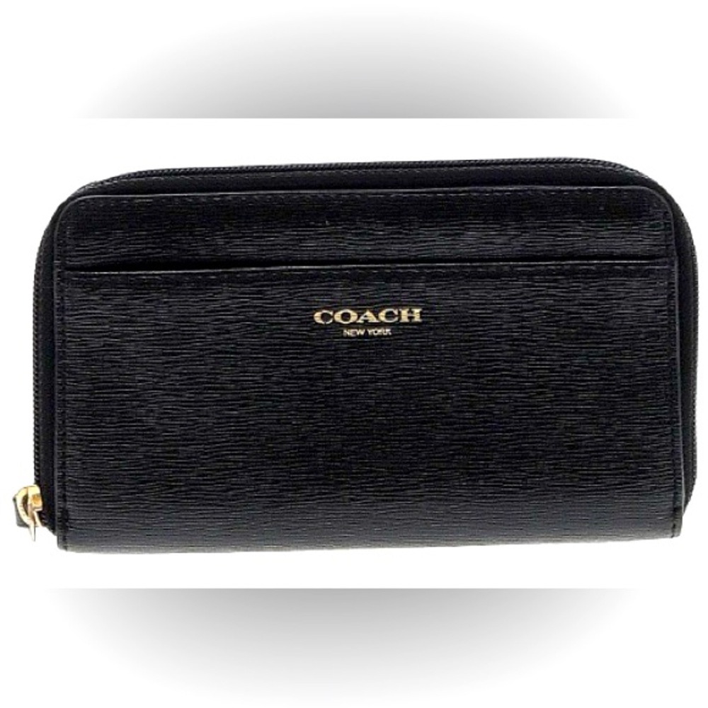 Coach black leather wallet